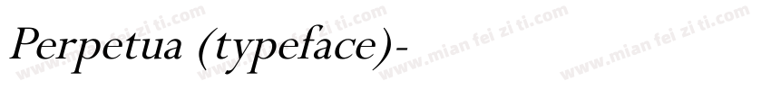 Perpetua (typeface)字体转换
